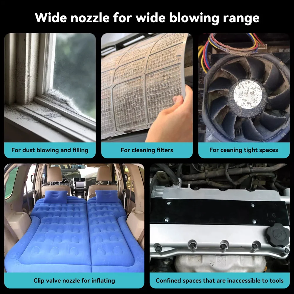 For Makita 18V Cordless Dust Blower Portable Plug-And-Play Electric Blower Snow Blower Car Dryer Handheld Power Dust Blow Tool