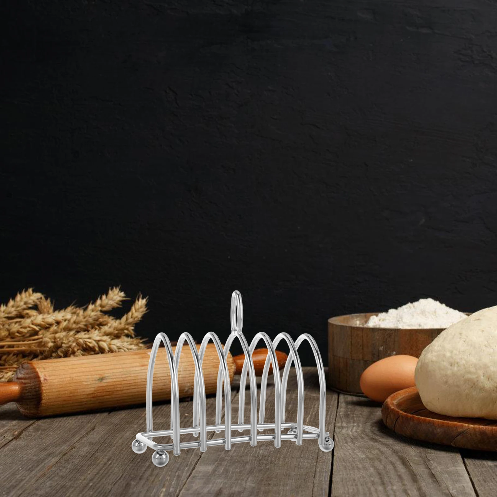 

Stainless Steel Bread Rack Toast Holder Desktop Countertop Kitchen Drying Rack Sink Buffet Pantry Storage Solution Metal Bread