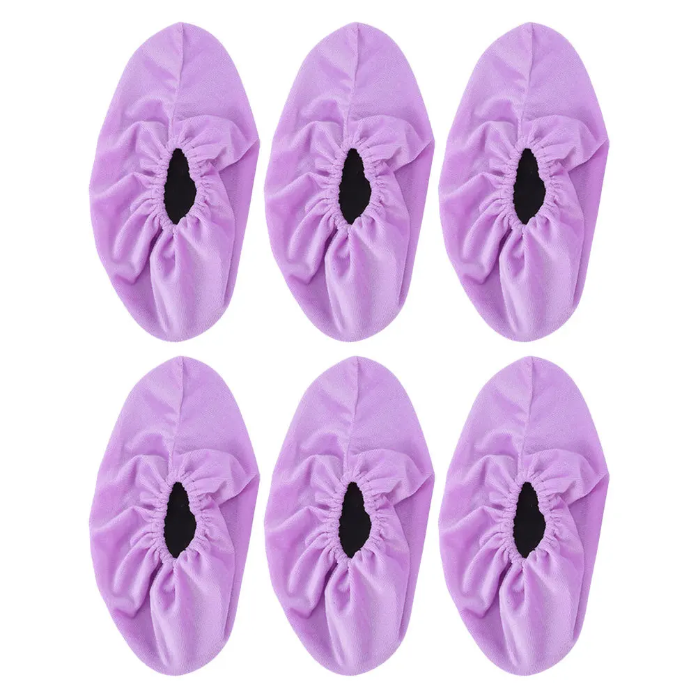 

3Pairs Thickened Anti-Slip Washable Orange Indoor Shoe Covers Warm Foot Covers Bowling Accessories Adults Bowling Shoe Cover
