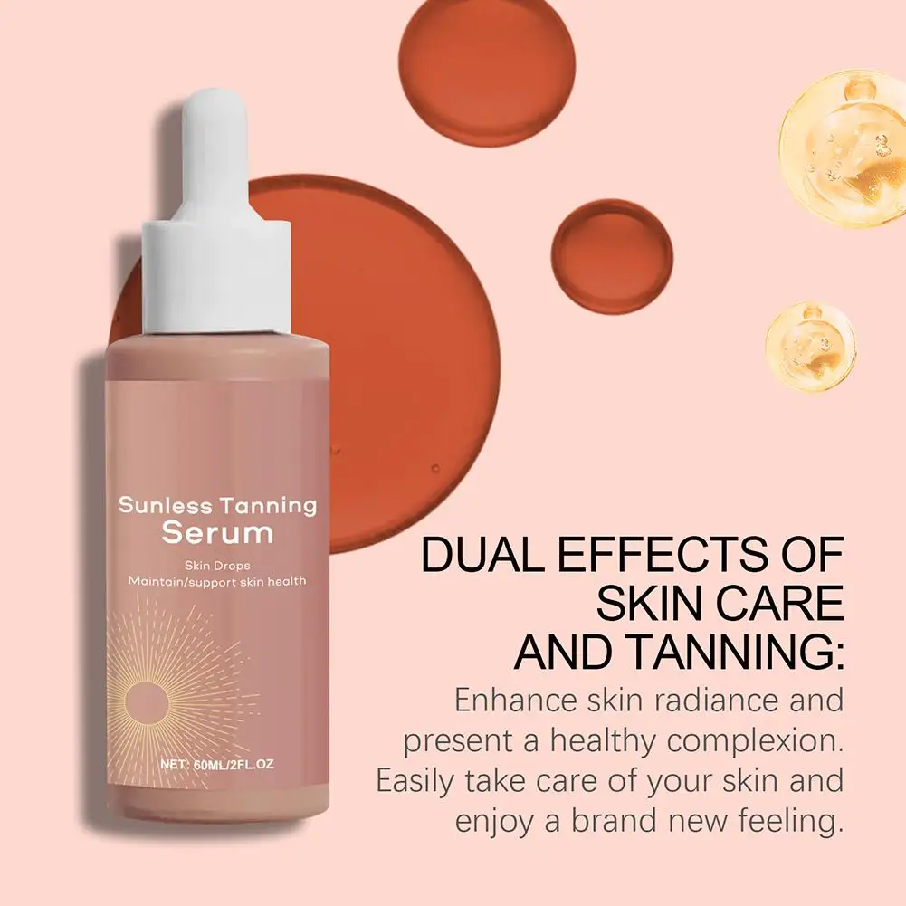 60ml essência de bronzeamento nutre hidrata ilumina a pele essência textura leve tanqueador sem sol corpo saudável essência de bronzeamento