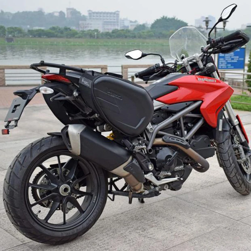 Motorcycle Accessories Waterproof Racing Race Helmet Travel Bags Suitcase Saddlebags Luggage Rear Seat Side Bag With Raincoat