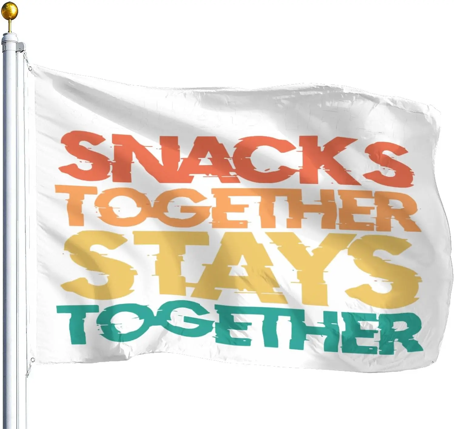 Flagicts 100% Polyester Squades That Snacks Together Stays Together Flags