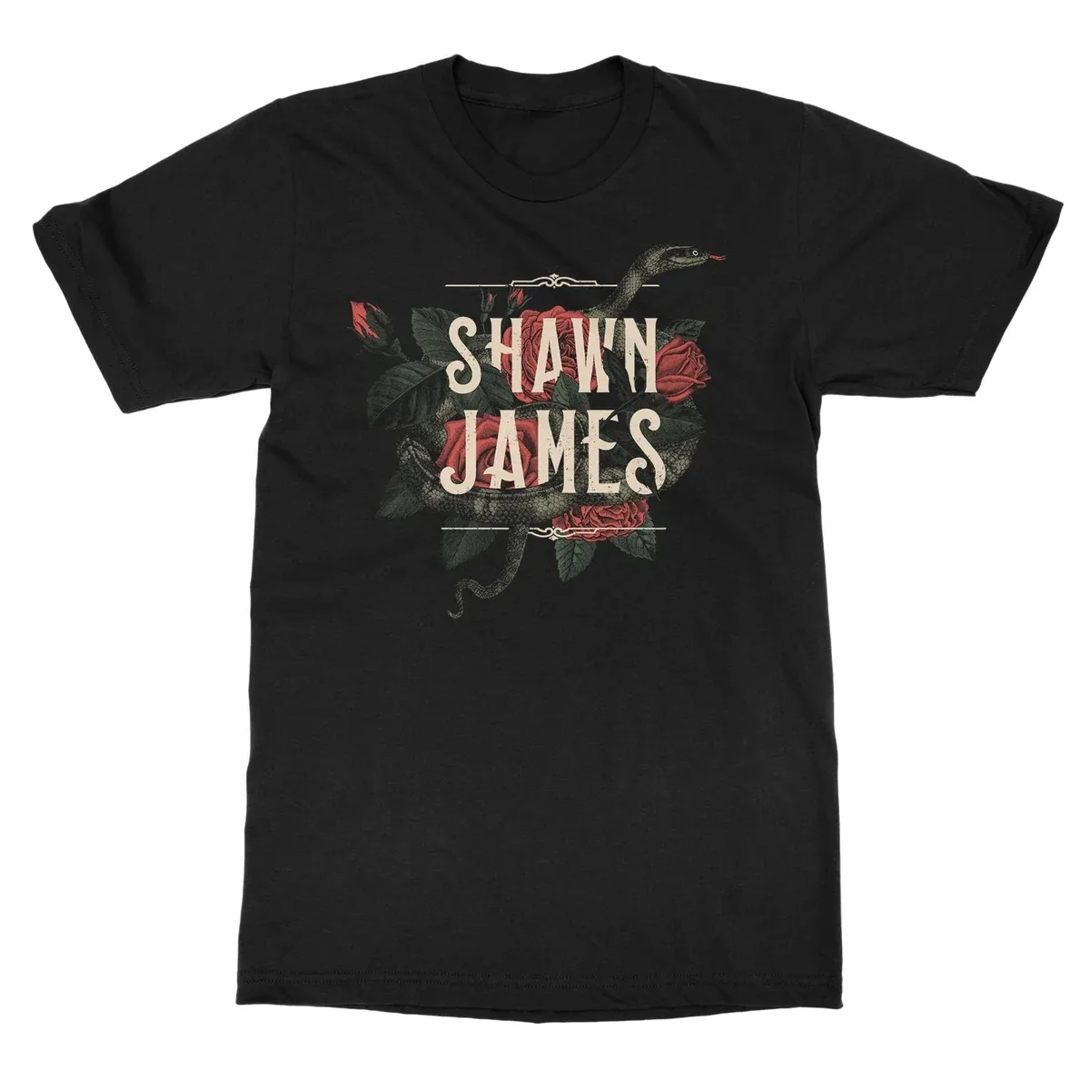 Shawn James Wilderness Sun Raven Theme Print T‑Shirt, Equipped with Vintage Woodcut Sun Graphic Surrounded By Raven