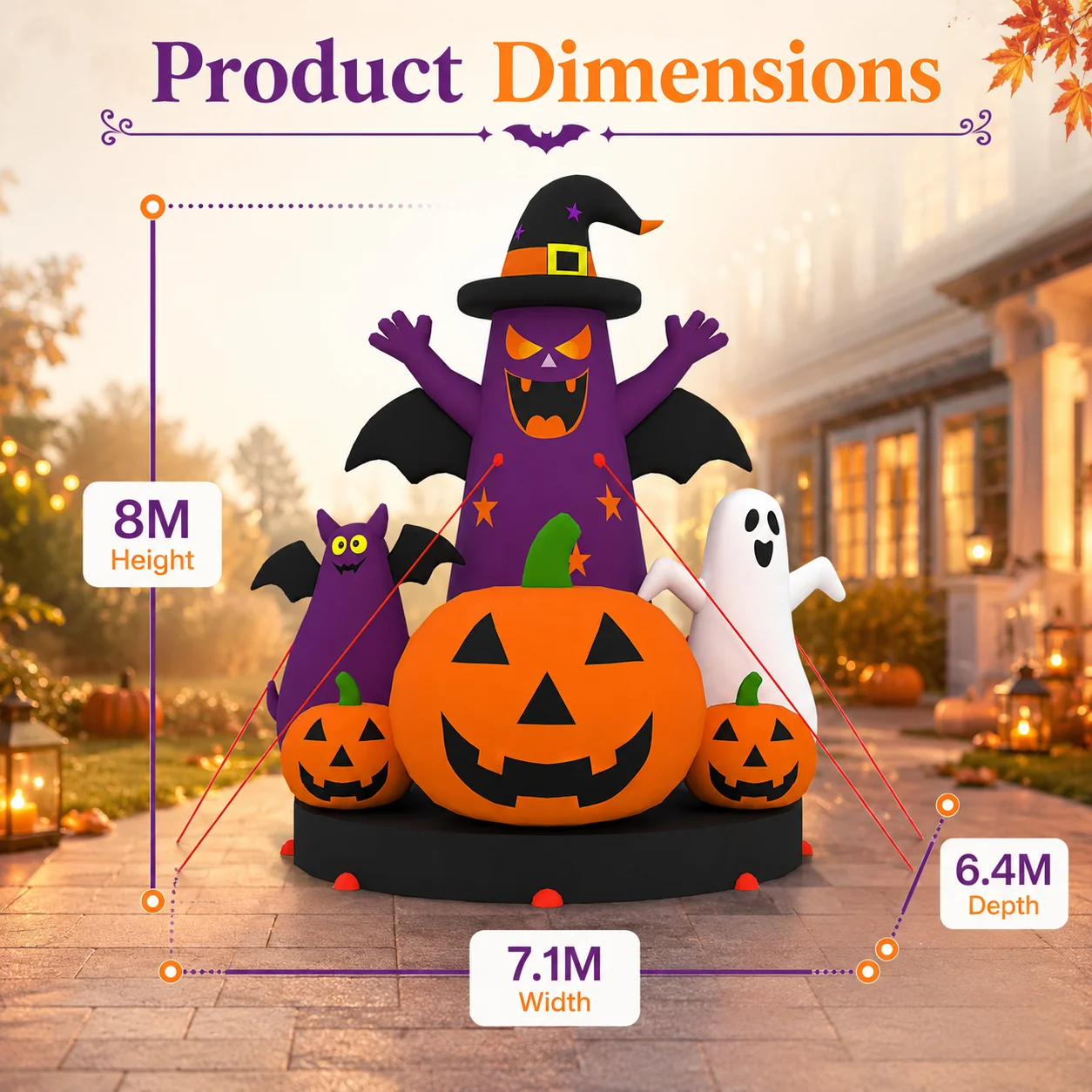 高さ8m/26フィートの巨大なハロウィン用インフレータブルパ - Halloween Skeleton Decoration のレビューと価格