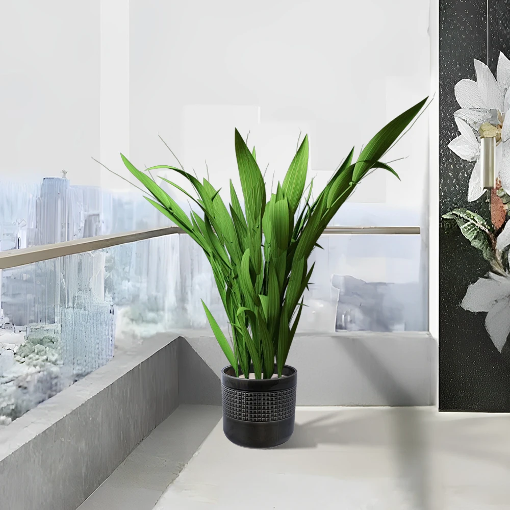 Handmade Black Glazed Ceramic Planter Set of 3, 9