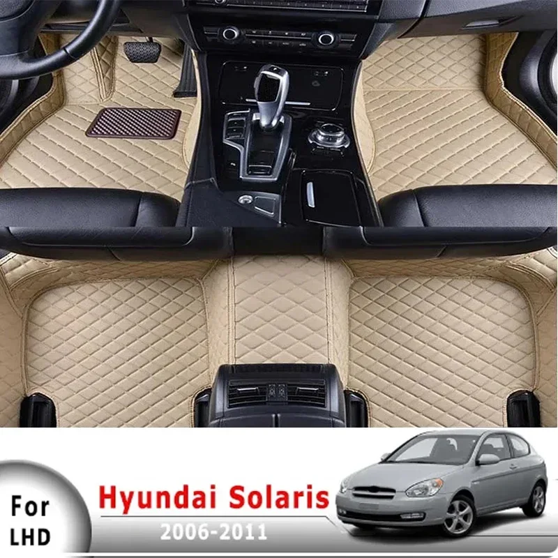 Deal 3D Carpets Car Floor Mats For Hyundai Solaris Accent Verna 2006 2007 2008 2009 2010 2011 Auto Interior Accessories Styling