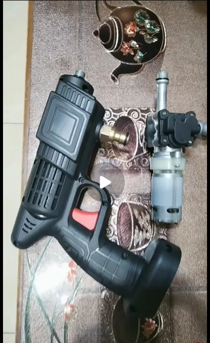 Suitable for household high-pressure water gun 21V wireless car washing machine pump head assembly water pump