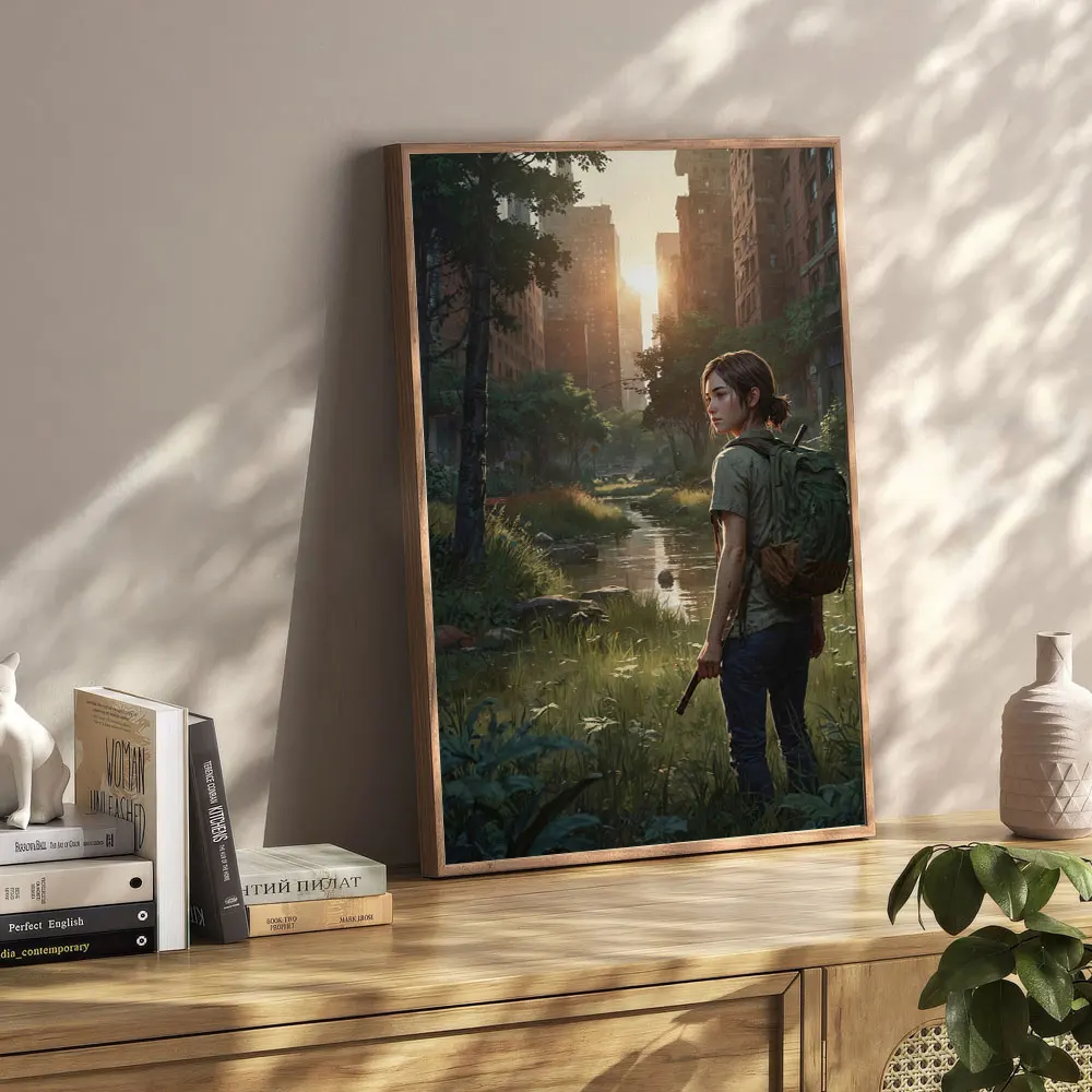 لعبة عتيقة The Last of Us ملصقات قماش اللوحة طباعة غرفة المنزل بار مقهى ديكور جدار ديكور