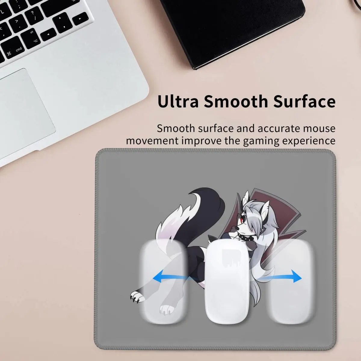 لوحة ماوس Helluva Boss Loona لوحة مفاتيح الكمبيوتر ماوس حصيرة ألعاب الكمبيوتر المحمول حصيرة مكتبية ملحقات المكتب مفارش الطاولة