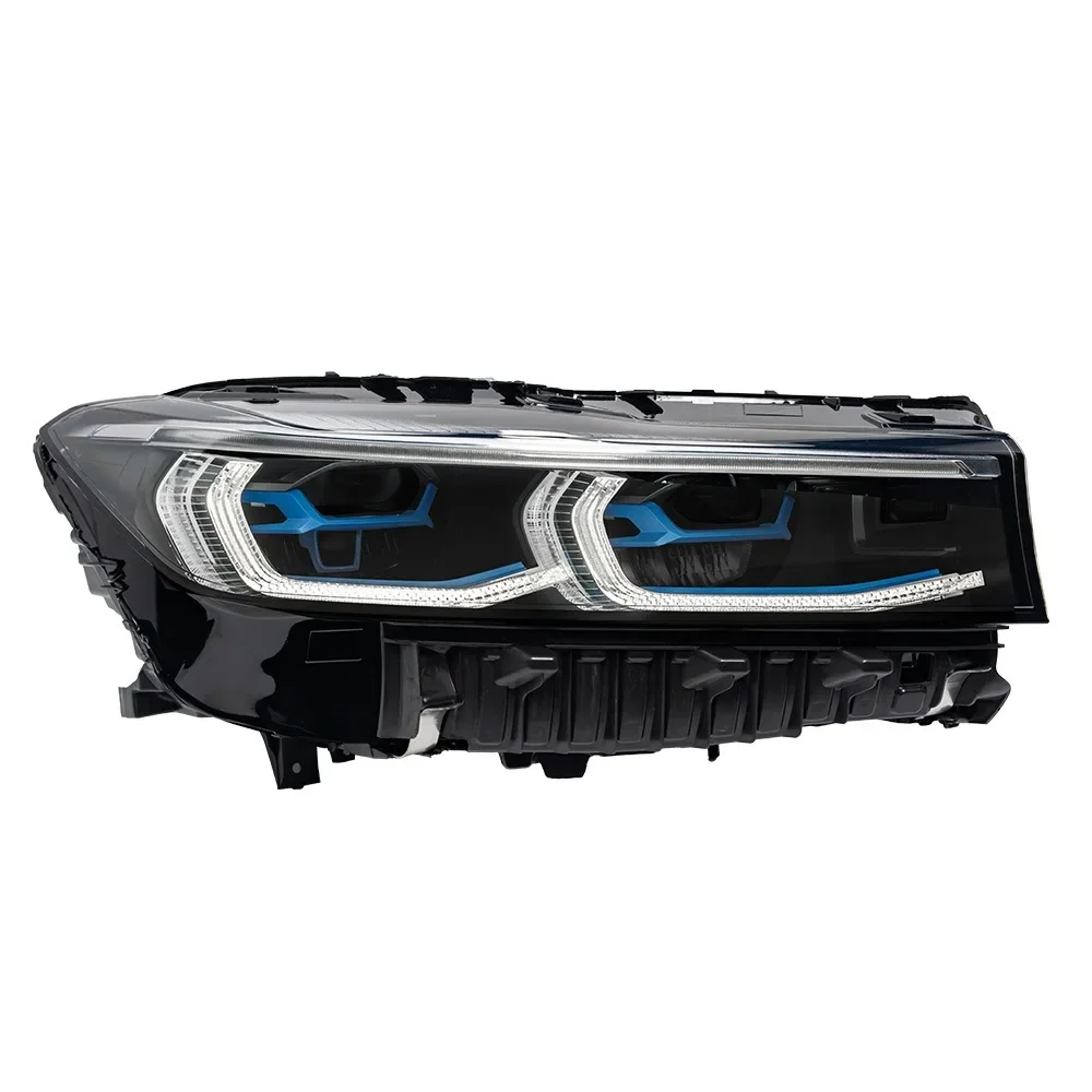 LED Headlight fo 7 Series G11 G12 2016-2018 Assembly Modification Blue Frame Lens Daytime Running Lights with Turn Signals