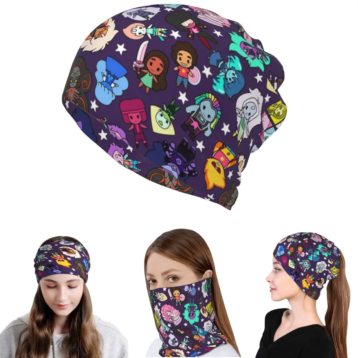 

Crystal Gems Steven Universe Bandana Neck Cover Face Scarf Warm Headband Beanies Hat Unisex Adult Windproof