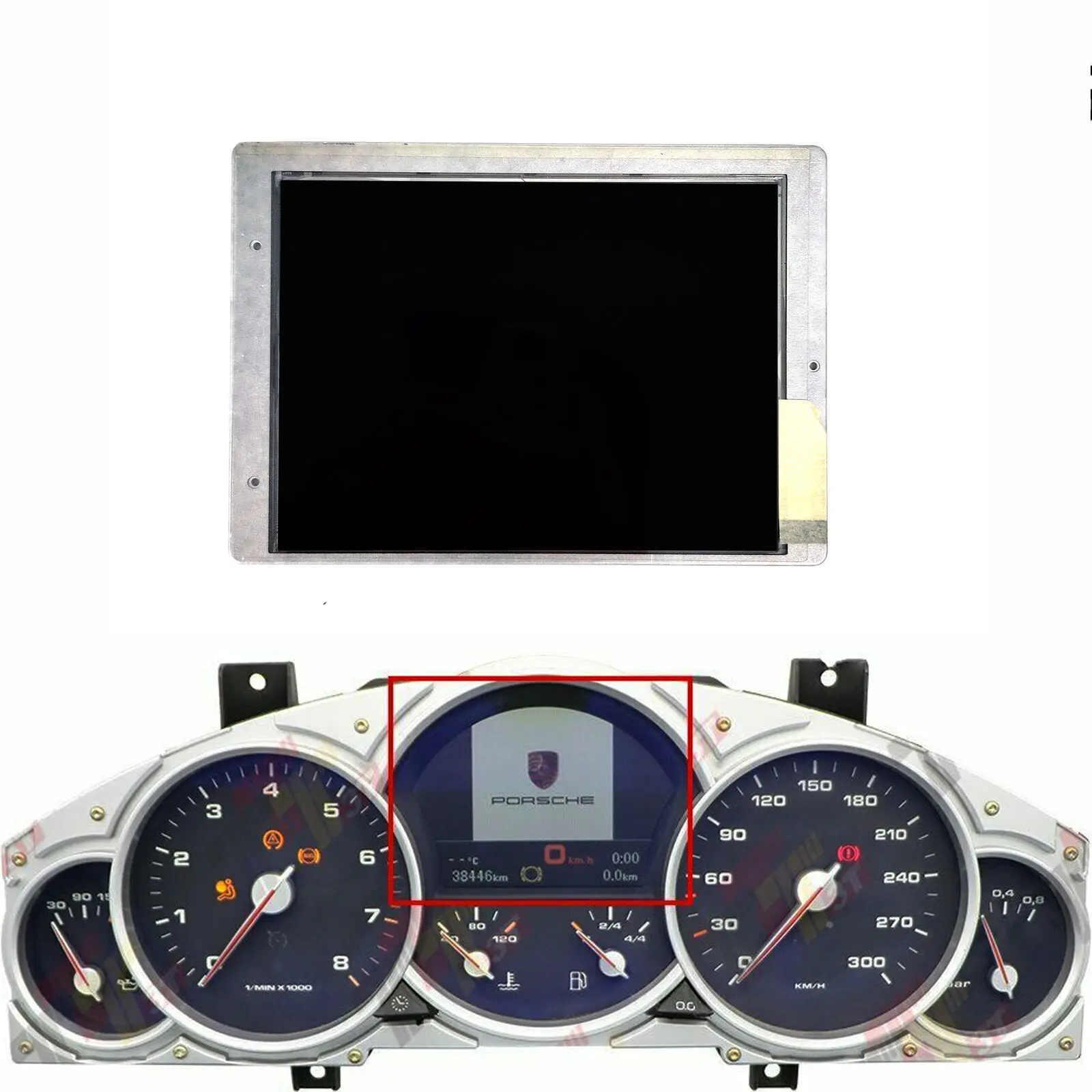 สี Instrument จอแสดงผล LCD สำหรับ VW Touareg Phaeton สำหรับ Porsche Cayenne สำหรับ Bentley Continental Dashboard Speedometer หน้าจอ LCD