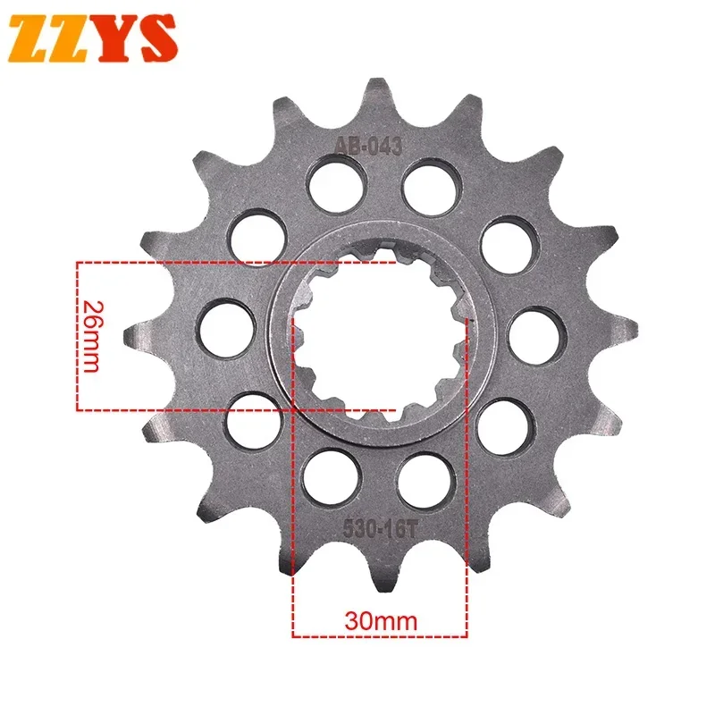 

530 16T 16 Tooth Motorcycle Front Sprocket Gear Staring Wheels Cam For Honda Road CB900 919 CB900F Hornet 02-07 CB 900 919 CB919