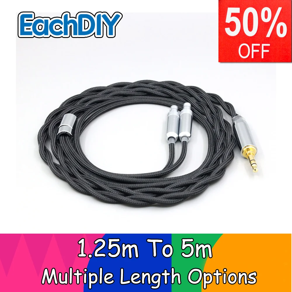 

Nylon 99% Pure Silver Palladium Graphene Gold Shield Cable For Sennheiser HD800 HD800s HD820s HD820 Dharma D1000 LN008287