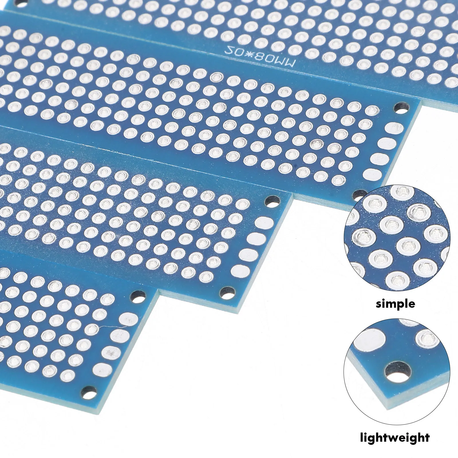 

10 Pcs Welding Double-sided Tin Spraying Experimental Board Circuit Blocks Blue Cardboard Panels