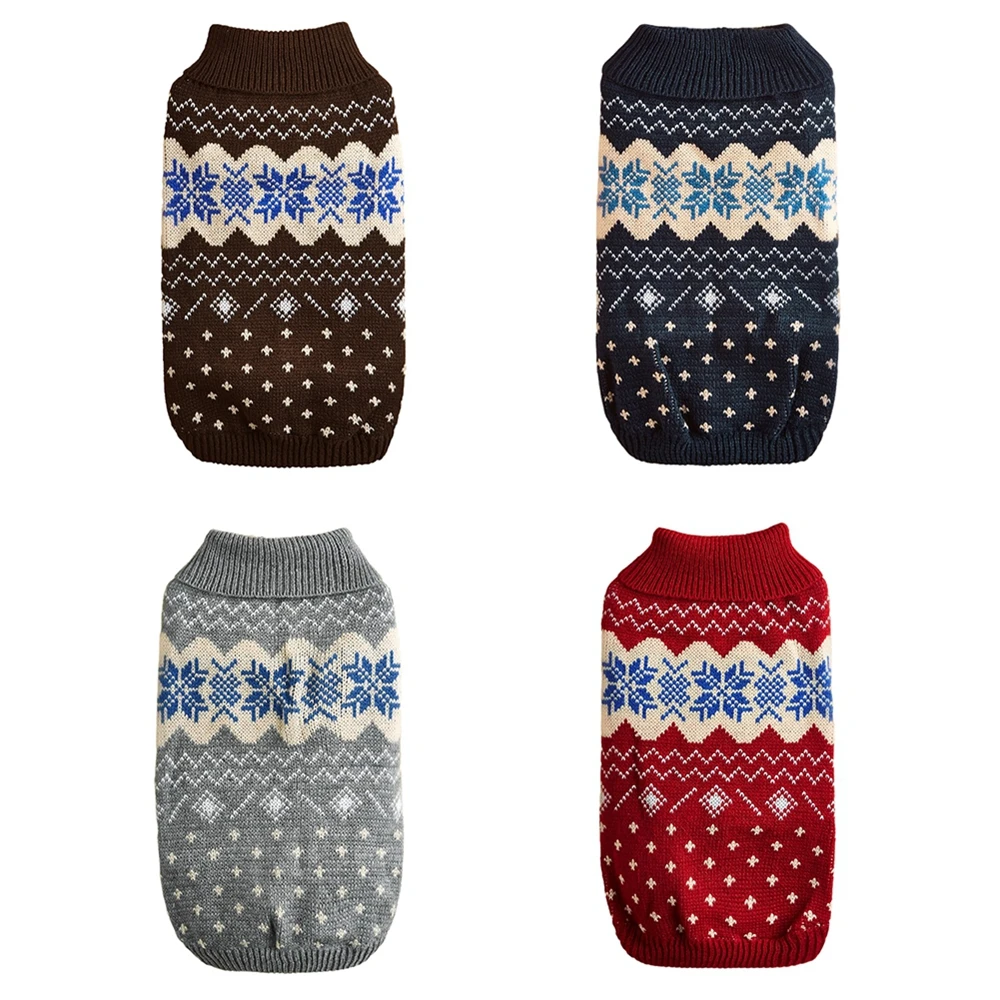 Christmas Dog Cat Sweater Knitted Pullover Winter Dog Clothes for Small Dogs Chihuahua Yorkies Puppy Jacket Pet Cat Clothing