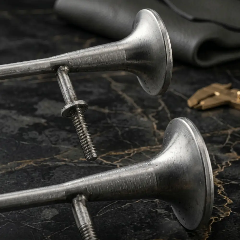 1 Pair 1/14 Speaker Whistle Horn Metal Silver Speaker Whistle Mode High Quality 1:14 Simulation Speaker Decorate RC Truck Model