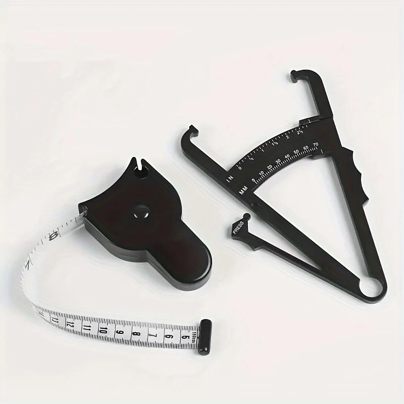 Körperfett-Kaliper und Taillenmessband-Set - Handgehaltener Kombinations-Kaliper und Messband, Tragbares Fitness-Messwerkzeug – Detail 8