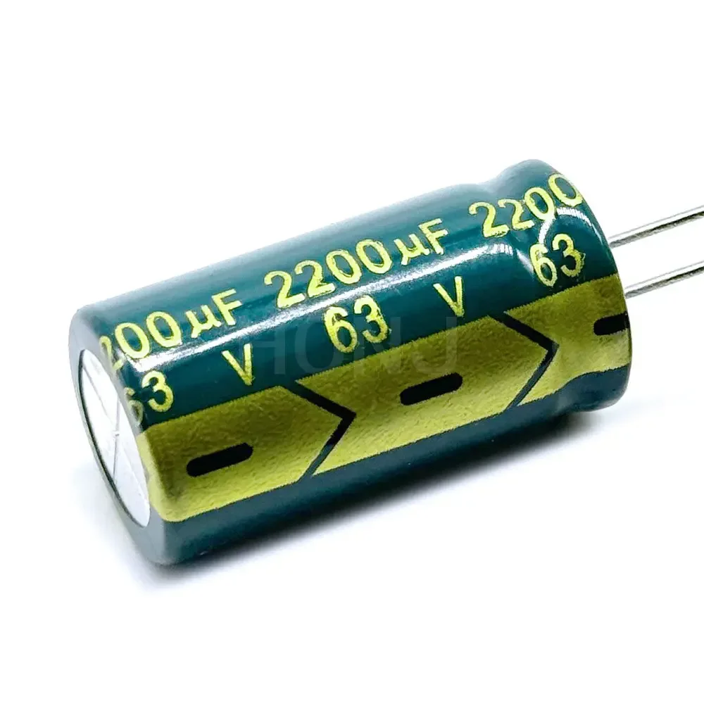 2-5PCS 63V 2200UF 18*35 high frequency low impedance aluminum electrolytic capacitor 2200uf 63V 20%