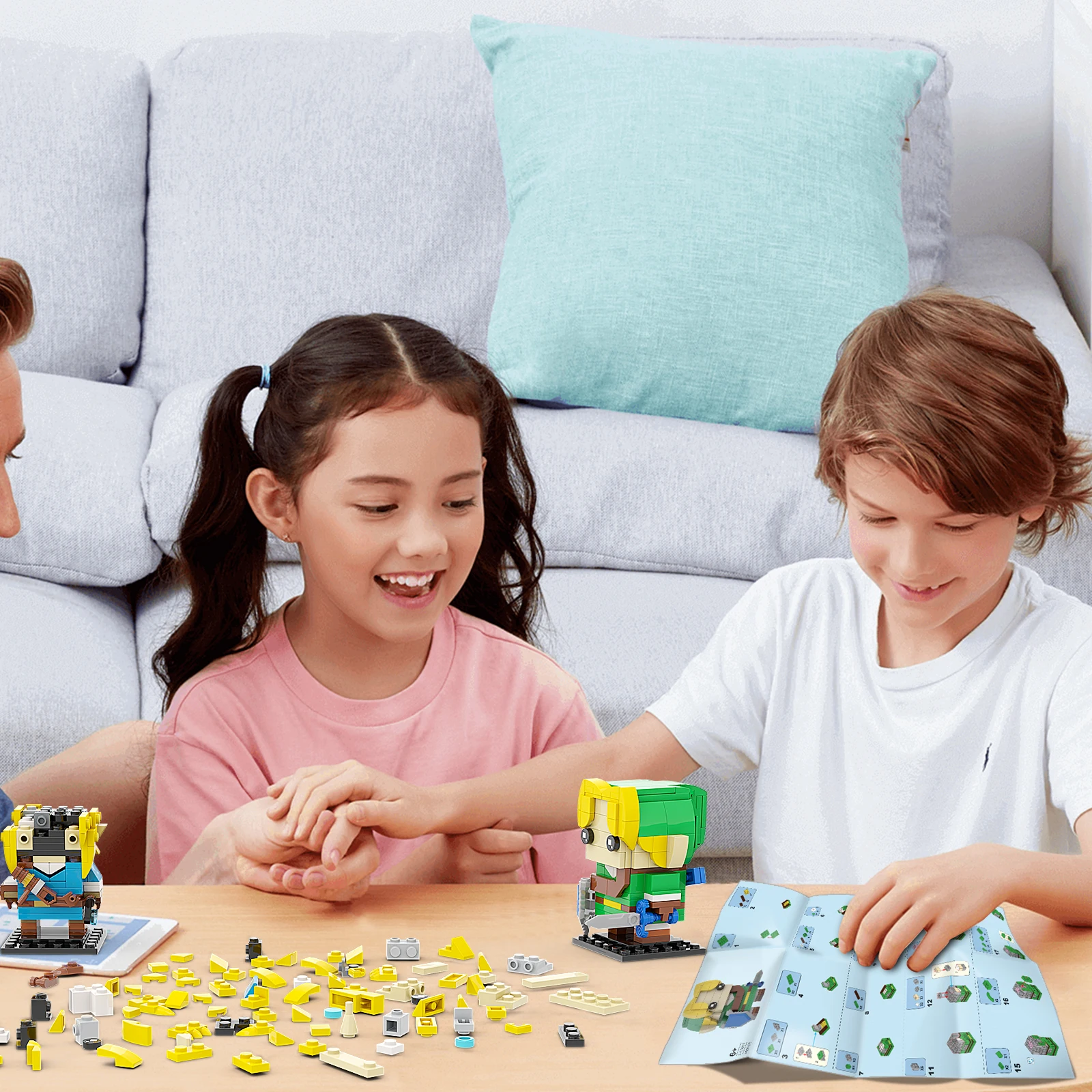 مجموعات بناء Breath of The Wild Link للبالغين والأطفال، مجموعة أدوات بناء Ocarina Minifigure of Time، مكعبات بناء سلسلة الألعاب