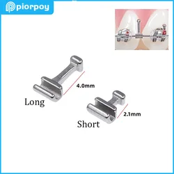 PIORPOY 10Pcs Dental Orthodontic Sliding Hook Stainless Steel Dentistry Materials Crimpable Hooks For Archwire Brace Short Long