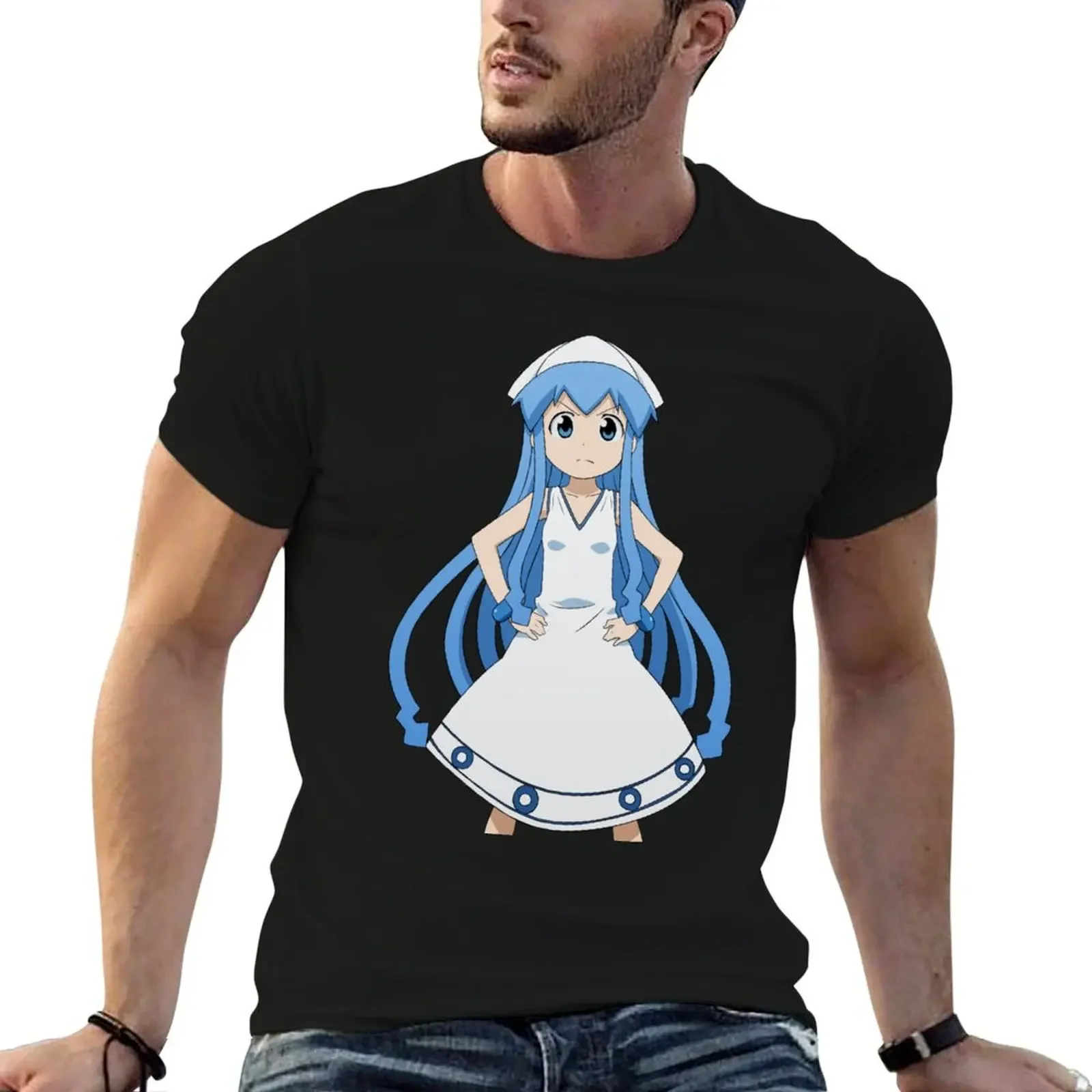 Ika Musume (Squid Girl) T-Shirt customs korean fashion tops hippie clothes Short sleeve tee men