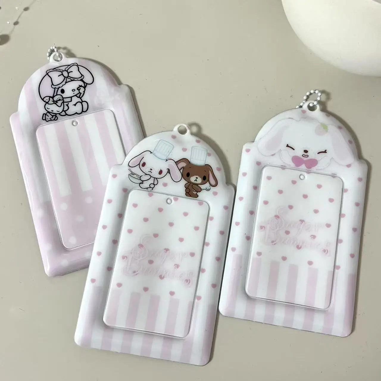 Kpop Photocard Holder Keychain Y2K PhotoCard Holder Kpop Charm Holders Kawaii Photo Card Keychain