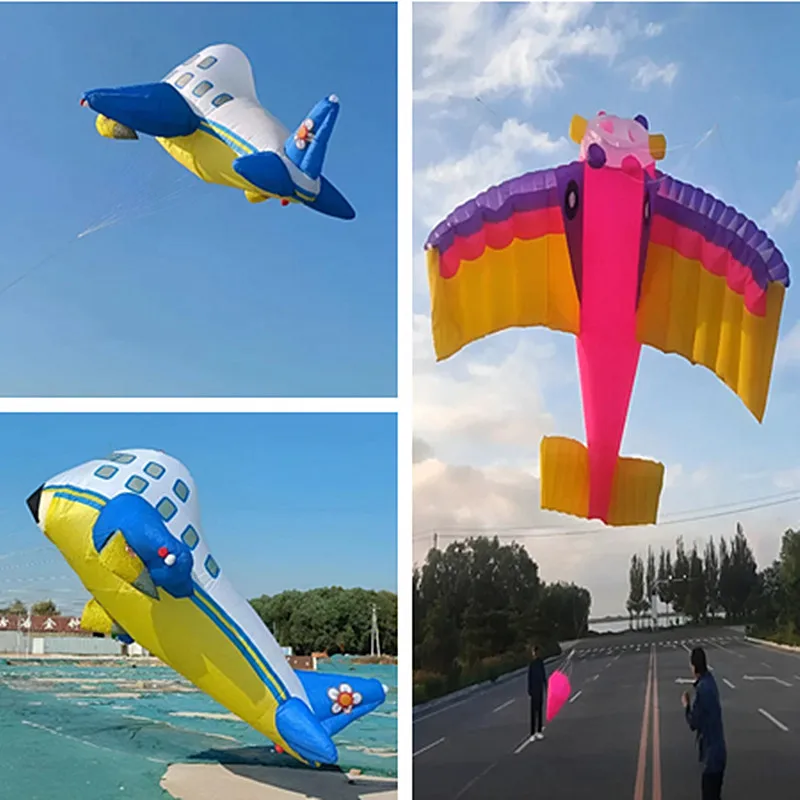 

Free shipping Double line aircraft Kite wind pointer kites for adults outdoor toys Wind sock windsock inflatable kite street toy