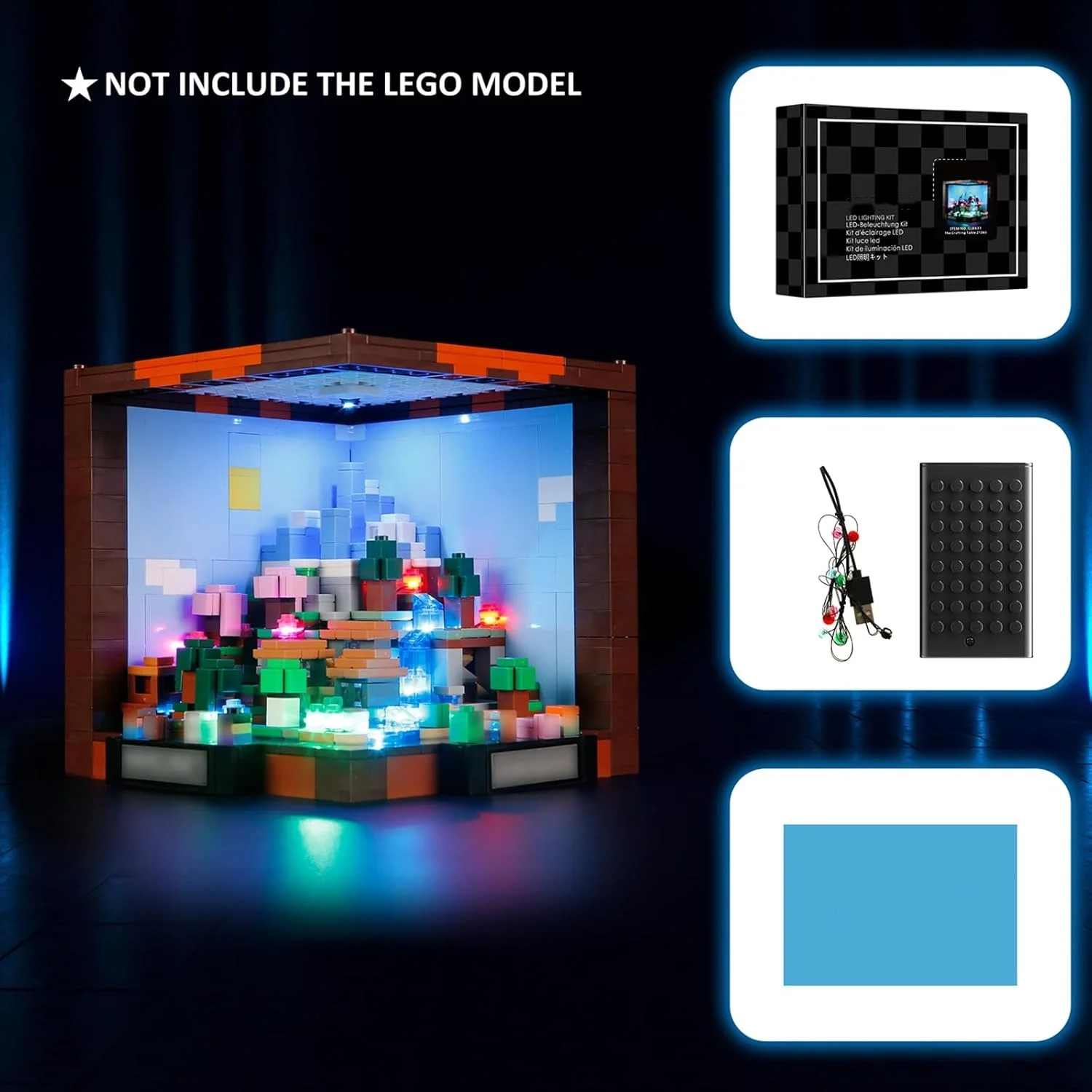 مصباح LED HPROSPER 5V (بدون نموذج) لطاولة الصياغة 21265 تضيء مكعبات البناء الخاصة بك مع صندوق البطارية #4