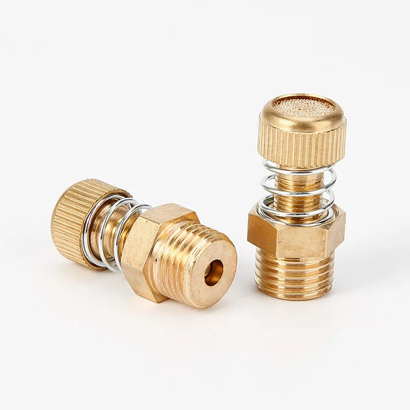 Brass Muffler Quick Exhaust Pneumatic Silencer exhaust Air Muffler with flow regulator muffling throttle valve air muffler STL