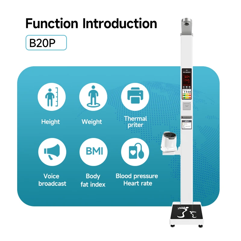 Vending Body Scale BMI Machine Height Weight BP Balance Wireless Weight Machine With  Pressure Measurement For Hospital