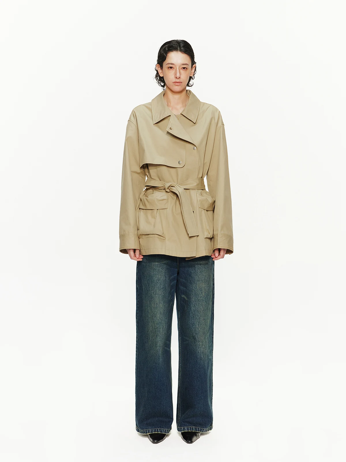 

Новая женская ветровка 30R Cleanfit в стиле 90-х, с эффектом хлопка, повседневная, свободного кроя, с длинными рукавами, весенняя модная верхняя одежда