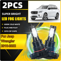 2Pcs Canbus LED Car 5202 Front Fog Lamps 6000K Suoer Bright High Power Auto Foglight 12V For Jeep Wrangler 2010-2020 2021 2022