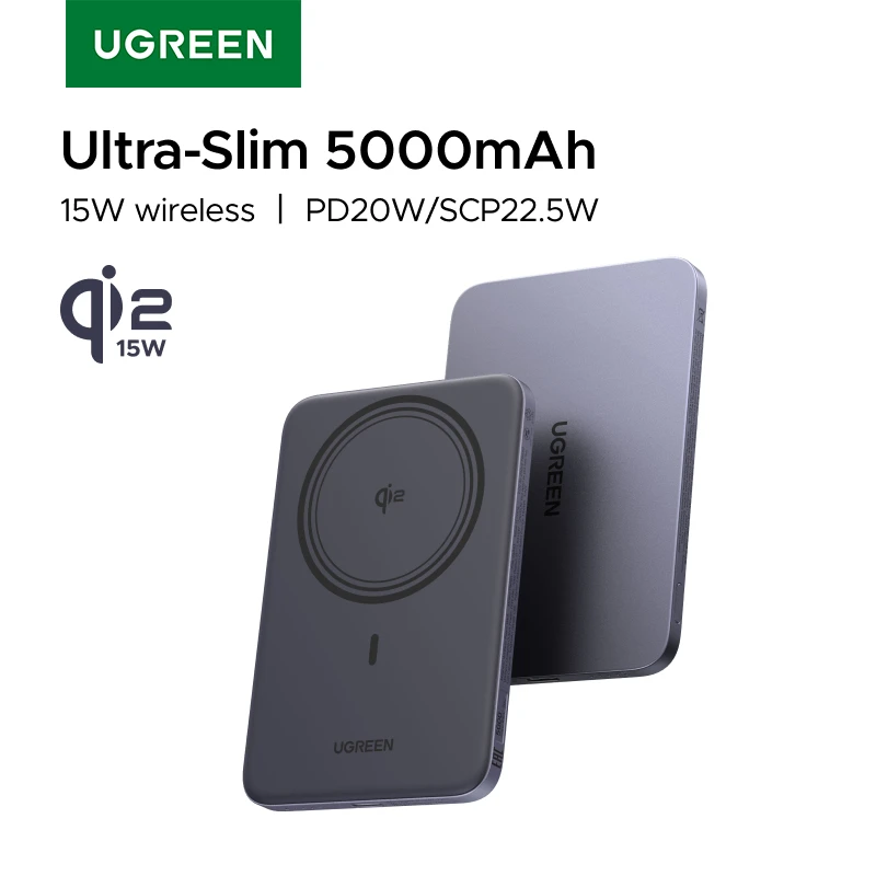 UGREEN Ultra Slim 20W Qi2 15W Magnetic Power Bank 5000mAh PowerBank for Magsafe Wireless Fast Charging for iPhone 17 Pro
