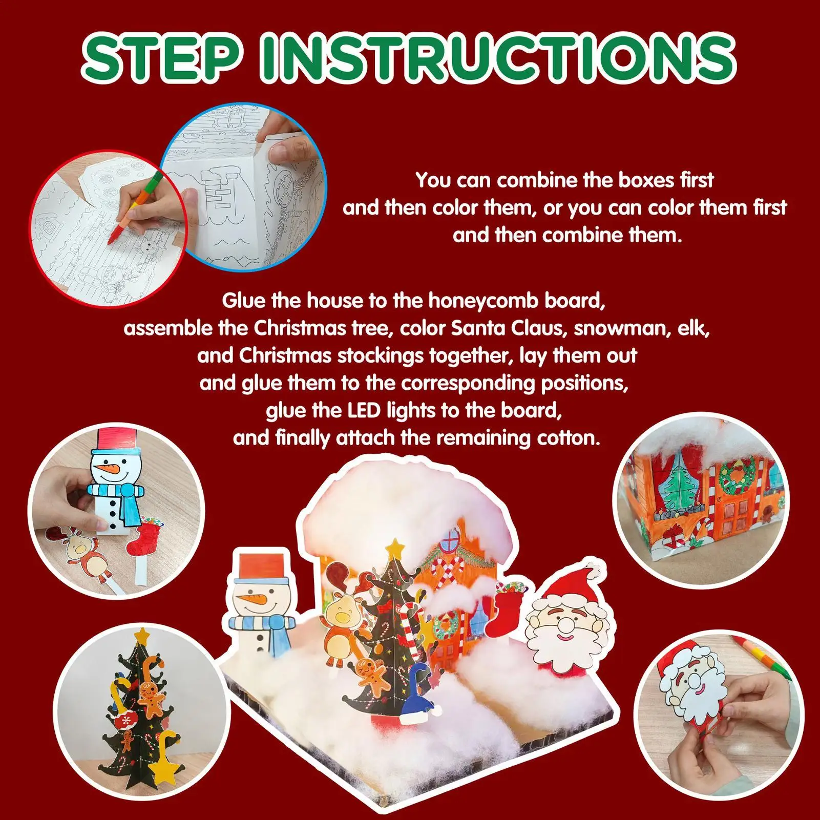 

Kids Christmas Craft Kits Educational Crafting Kit Christmas Graffiti And Assembly Set For Kids Teens Art Educators Party