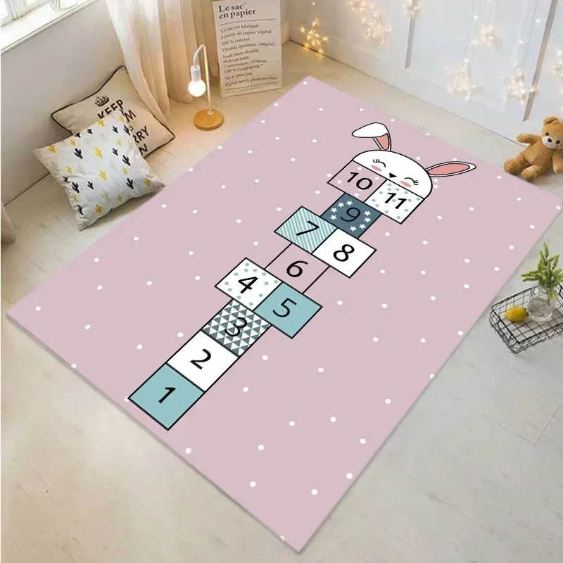 Cartoon Game Carpet Kindergarten Early Education Baby Crawling Mat  Yoga Rug Children Boys Girl Bedroom Playroom Home Decoration