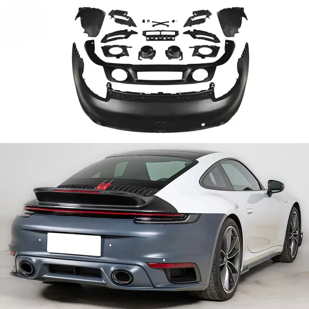 Modification PP Rear Bumper Assembly Car Upgrade Luxury Car Body Kit for porsche carrera 992 2019-2024