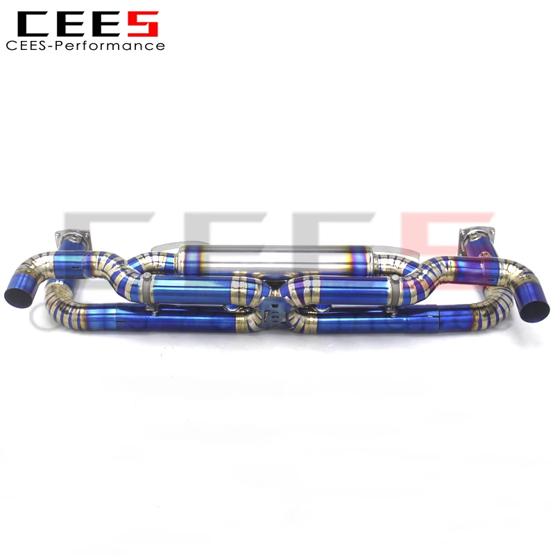 CEES Catback Muffler for Porsche 911 991/991.2 Turbo S 3.8T 2017-2019 Auto Engine Parts Racing Valved Exhaust System
