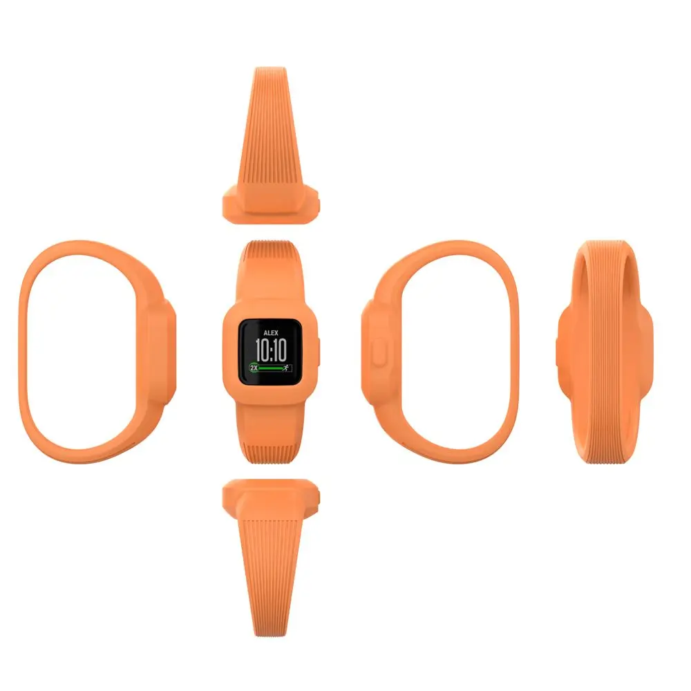 Tali jam tangan anak warna polos dengan sabuk jam tangan tali jam Loop Solo untuk Garmin Vivofit JR 3 GarminFit JR3