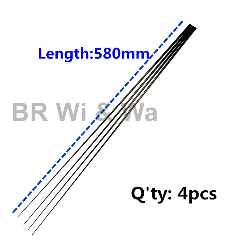 58CM Solid Carbon Rod Tip Blank Rod Building Components Fishing Pole Repair DIY Akcesoria Bez farby 4PCS BR Wi & Wa