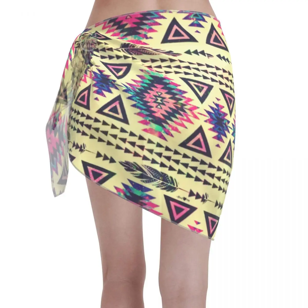 수영복에 대한 사용자 정의 보헤미안 벽지 여성 짧은 Sarongs 비치 랩 여성 비치 비키니 랩 Sarongs 수영복 커버