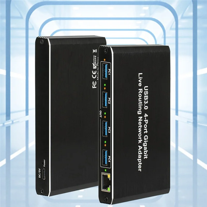 

-N07R Гигабитный сетевой адаптер USB3.0 Plug and Play, 4-портовый гигабитный RJ45 без драйверов, для компьютеров, оборудования для потокового вещания в реальном времени