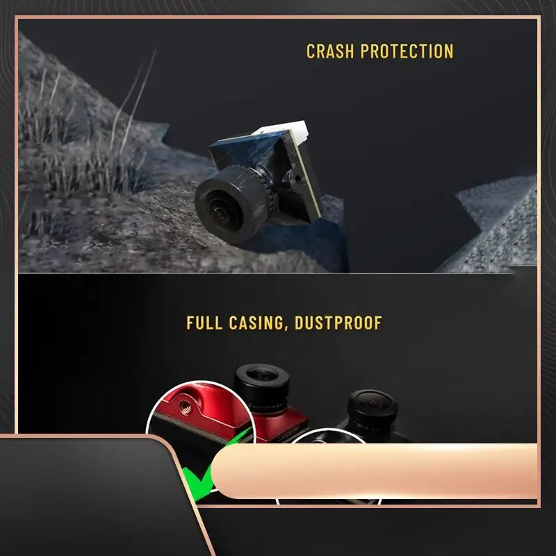 

Для Caddx Ratel 2 V2 FPV камера 1200TVL объектив 16:9/4:3 NTSC/PAL переключаемый 19X19 мм Super WDR для FPV Racing RC Drone-N34R