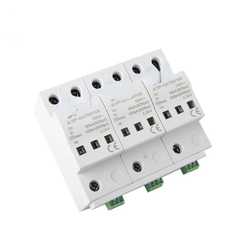 690V lightning surge protector 3 pole 100kA SPD surge protector devuce