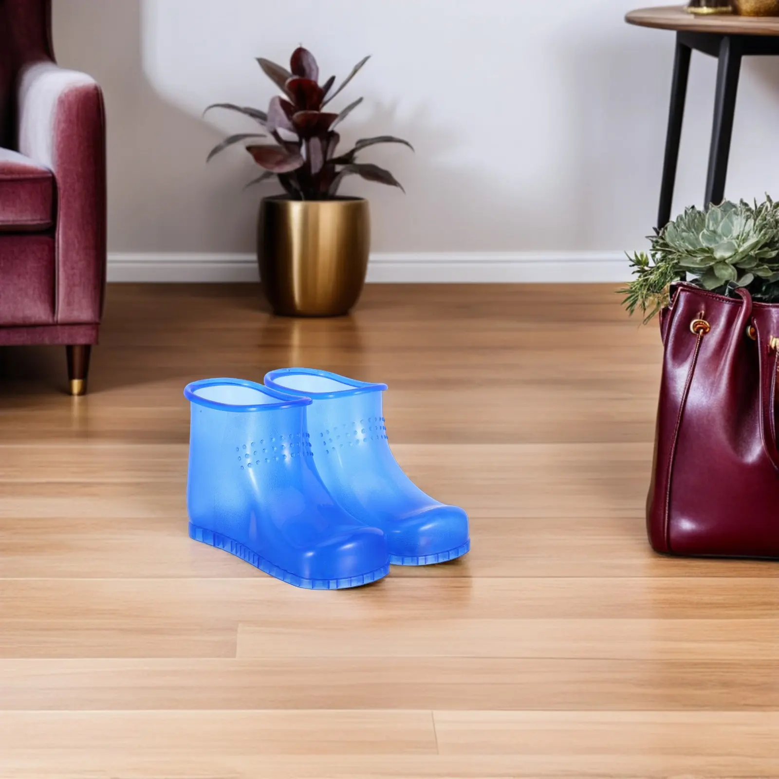 1Pair Portable Creative Foot Soak Boots Thickened Insulation Deep Foot Bath Bucket Home Spa Relaxing Pedicure Feet Soaking Boots