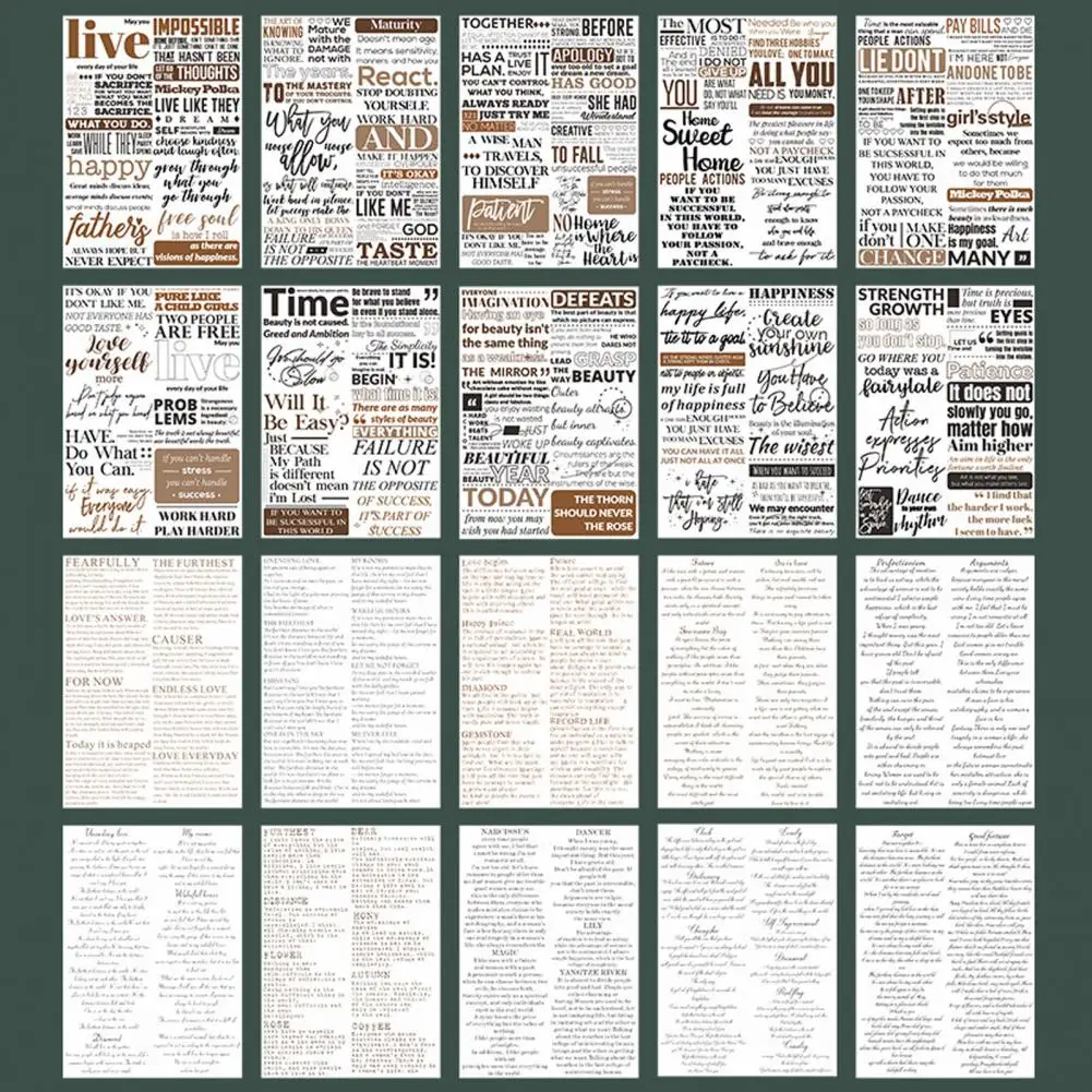 ヴィンテージプランナーのスクラップブッキングペーパー、ヒーリングクラフト、装飾プランナー、部屋の装飾、20個