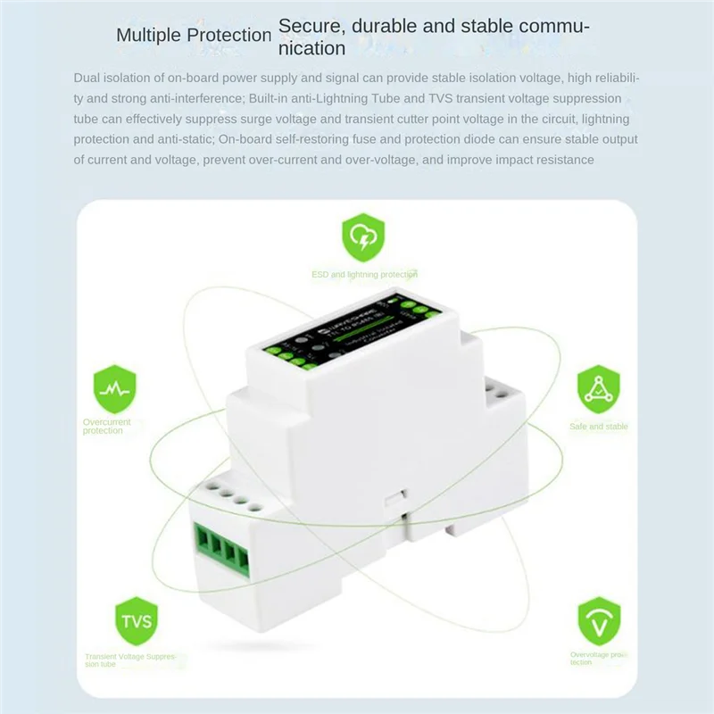 Waveshare TTL to RS485 Electrical Isolated Serial Port Converter with Isolated Multiple Protection Circuits