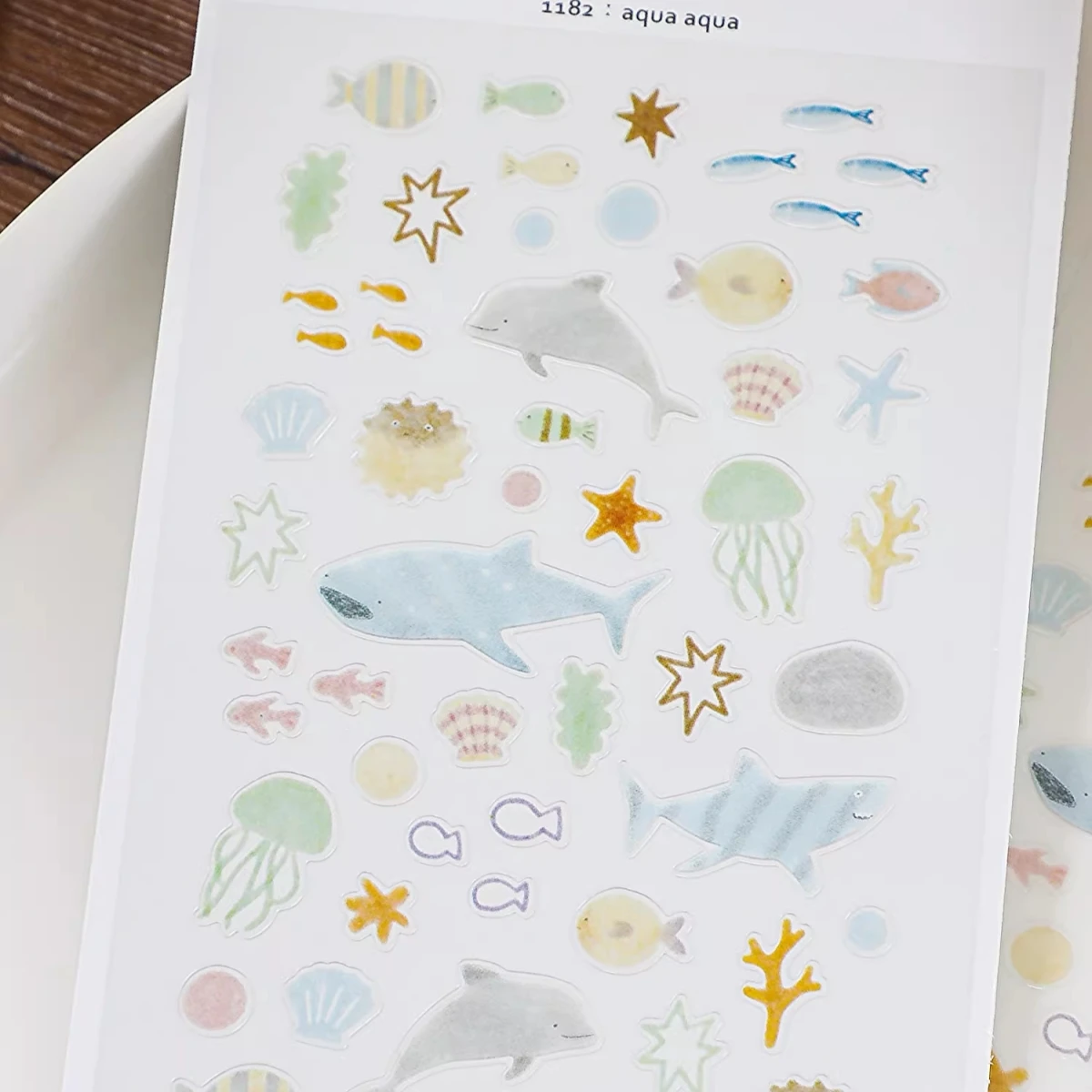 Korean Import Suatelier Sea World Fish Sticker Scrapbook Decor PVC Stationery DIY Stickers School Office Journaling Supply 1182 view 6