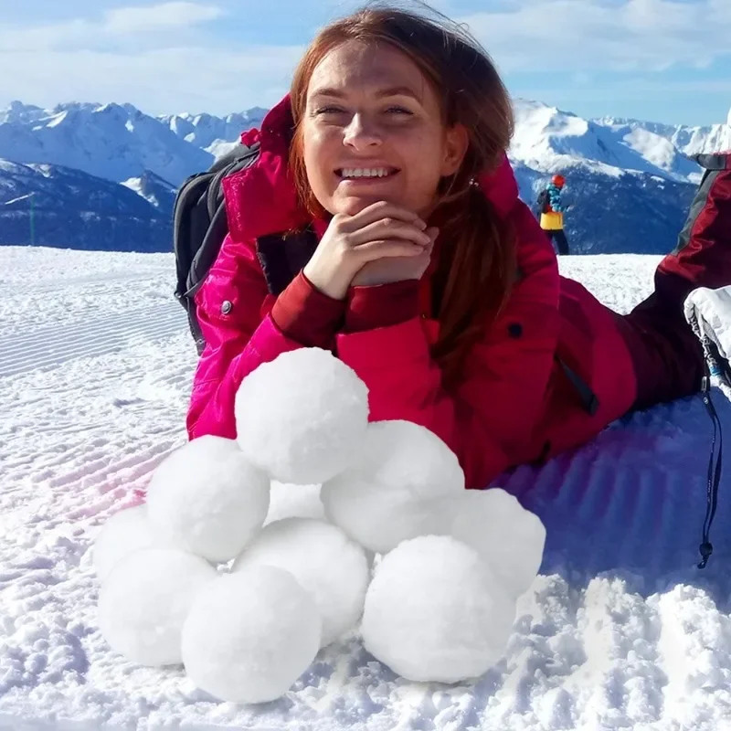 20/5PCS Christmas Snowballs Indoor Xmas Decoration Realistic Polyester Fiber Snow Balls Simulation Ornaments Navidad Decoration