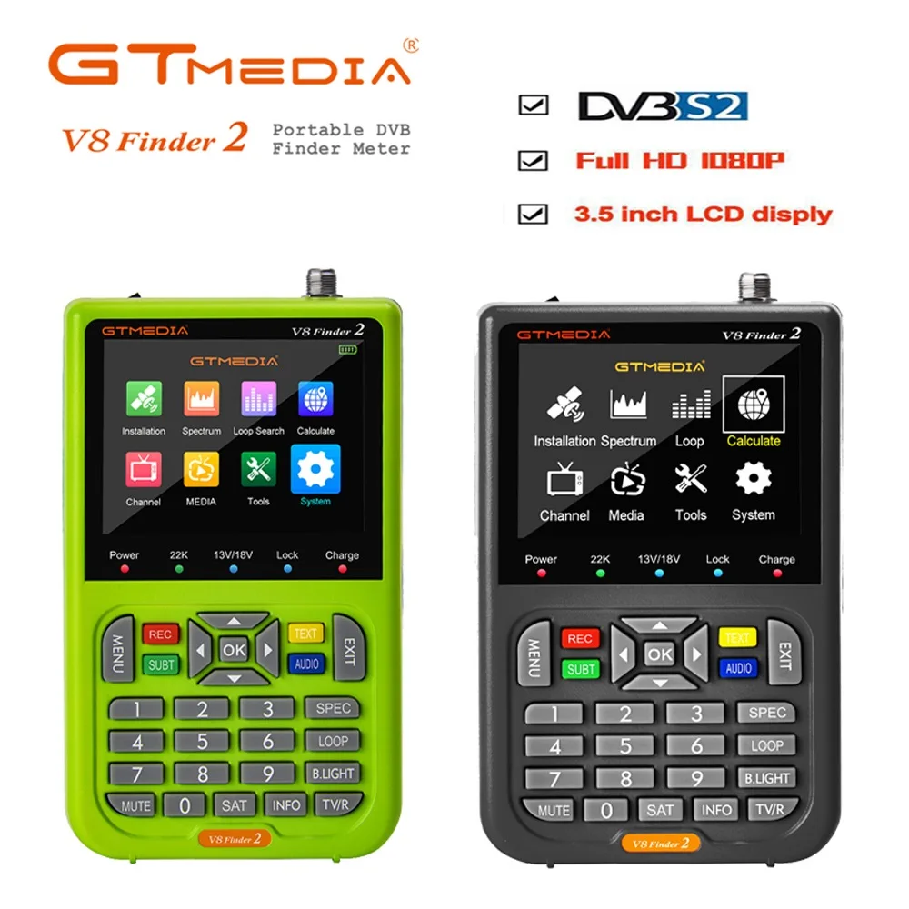 GTmedia V8 Finder2 Satellitenfinder DVB-S2/S2X H.264 Satellitenmessgerät Satellitenfinder Messgerät